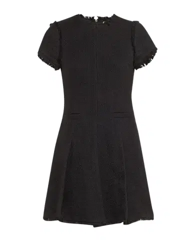 Cinq à Sept Nova Cotton Boucle Pleated Mini Dress | Thumbnail 1 Cinq à Sept Nova Cotton Boucle Pleated Mini Dress | Thumbnail 1