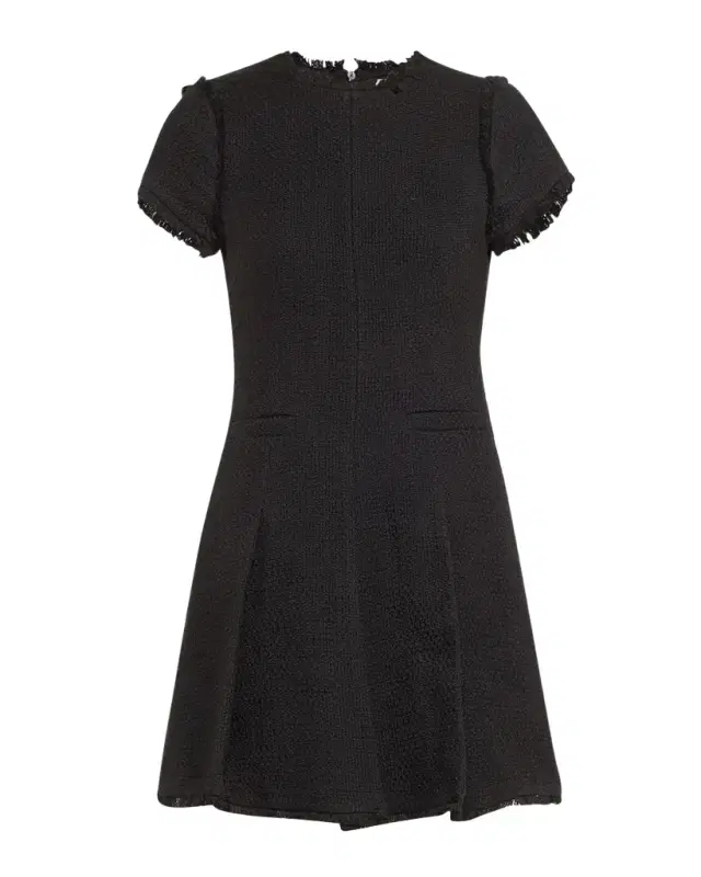 Cinq a Sept Nova Cotton Boucle Pleated Mini Dress