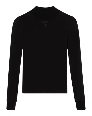 Courrèges Re-Edition Mock-Neck Long-Sleeve Fitted Top | Thumbnail 1 Courrèges Re-Edition Mock-Neck Long-Sleeve Fitted Top | Thumbnail 1