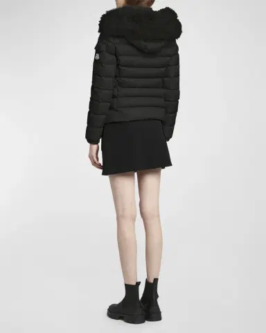 Moncler Badyf Faux Fur-Trimmed Hooded Short Down Jacket | Thumbnail 4