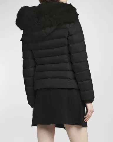 Moncler Badyf Faux Fur-Trimmed Hooded Short Down Jacket | Thumbnail 6