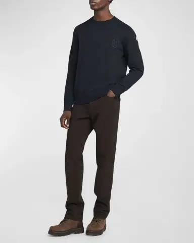 Moncler Men's Logo Crewneck Sweater | Thumbnail 2