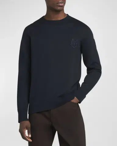 Moncler Men's Logo Crewneck Sweater | Thumbnail 4