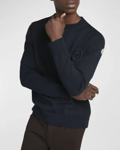 Moncler Men's Logo Crewneck Sweater | Thumbnail 6