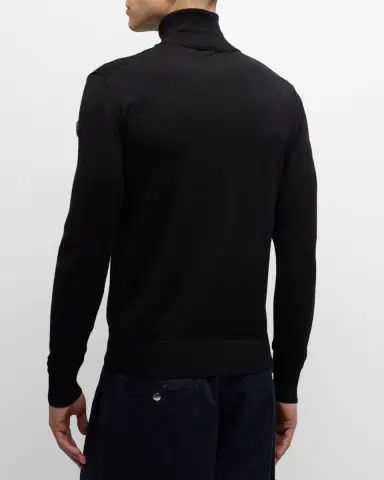 Moncler Men's Solid Wool Turtleneck Sweater | Thumbnail 3