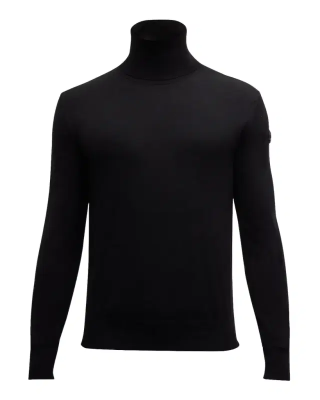 Moncler Men 's Solid Wool Turtleneck Sweater