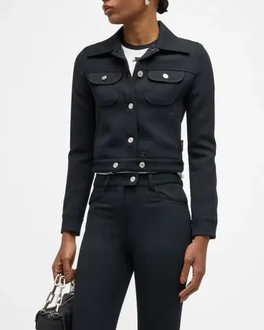 Courrèges Signature Twill Trucker Jacket | Thumbnail 4