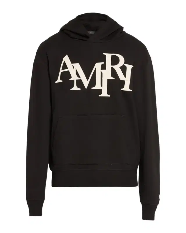 Amiri Men 's Staggered Logo Hoodie