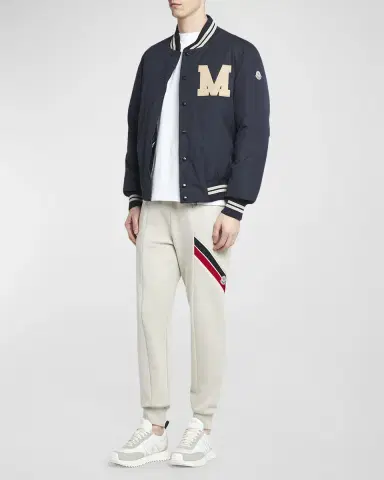 Moncler Men's Lateltin Padded Varsity Bomber Jacket | Thumbnail 2