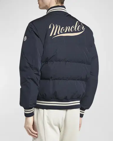 Moncler Men's Lateltin Padded Varsity Bomber Jacket | Thumbnail 3