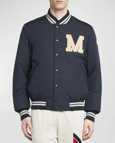 Moncler Men's Lateltin Padded Varsity Bomber Jacket | Thumbnail 4