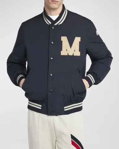 Moncler Men's Lateltin Padded Varsity Bomber Jacket | Thumbnail 6