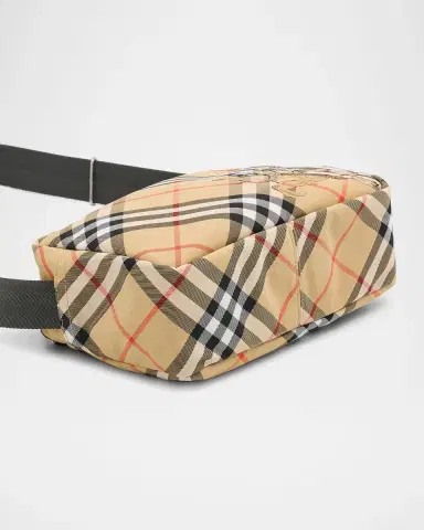 Burberry Men's Check Essential Crossbody Bag | Thumbnail 6 Burberry Men's Check Essential Crossbody Bag | Thumbnail 6