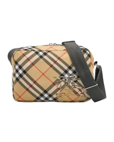 Burberry Men's Check Essential Crossbody Bag | Thumbnail 1 Burberry Men's Check Essential Crossbody Bag | Thumbnail 1