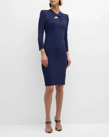 Giorgio Armani Milano Twist-Front Jersey Dress | Thumbnail 2