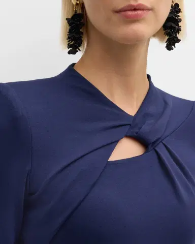 Giorgio Armani Milano Twist-Front Jersey Dress | Thumbnail 5