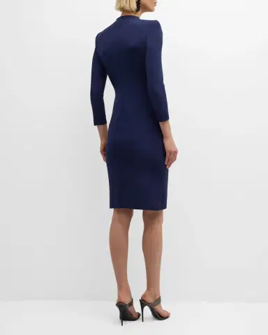 Giorgio Armani Milano Twist-Front Jersey Dress | Thumbnail 6