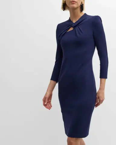 Giorgio Armani Milano Twist-Front Jersey Dress | Thumbnail 7