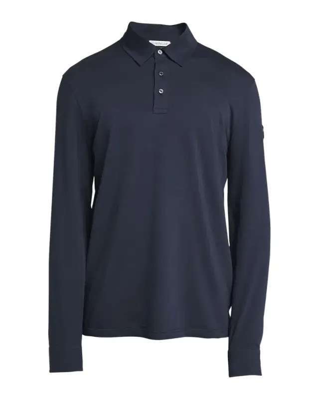 Moncler Men 's Cashmere Long-Sleeve Polo Shirt