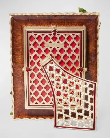 Jay Strongwater Tropical Flower Frame, 5" x 7" | Thumbnail 2