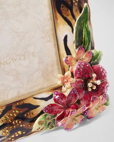 Jay Strongwater Tropical Flower Frame, 5" x 7" | Thumbnail 4