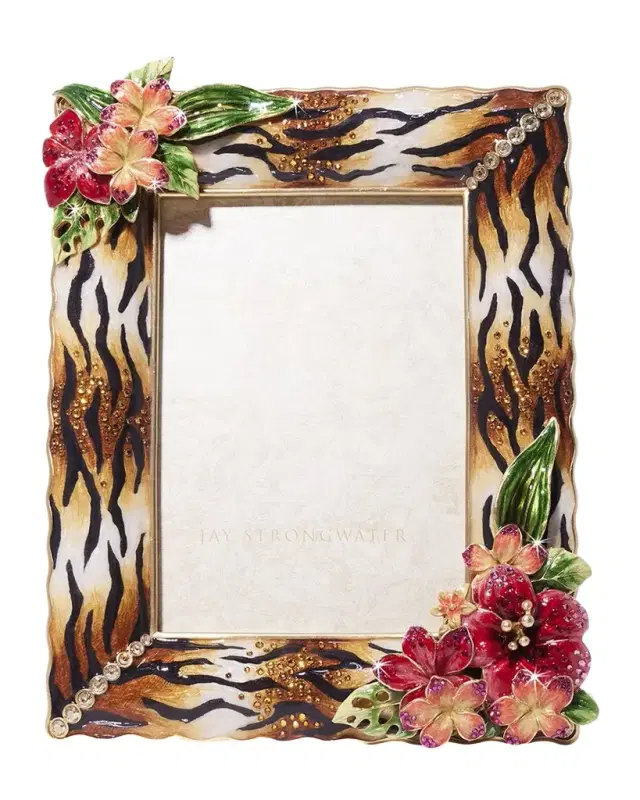 Jay Strongwater Tropical Flower Frame, 5" x 7"