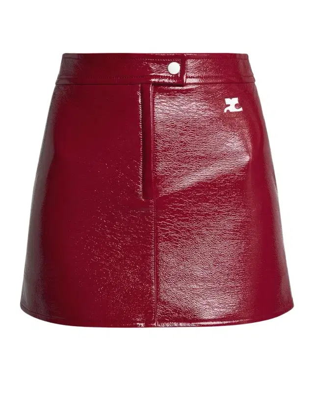 Courreges Reedition Vinyl Mini Skirt