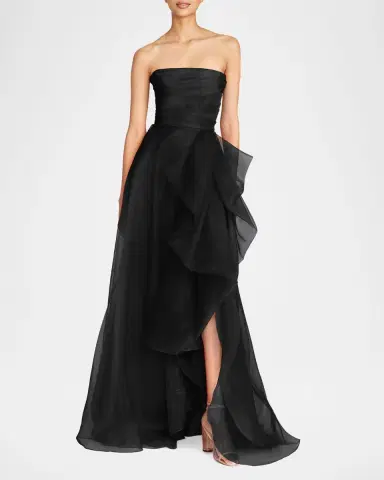 Theia Teresa Draped Strapless Gown | Thumbnail 2