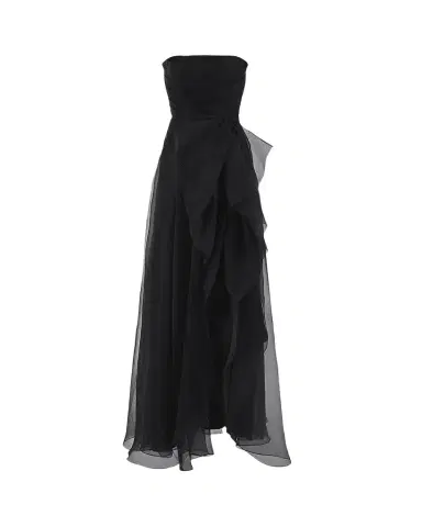 Theia Teresa Draped Strapless Gown | Thumbnail 1