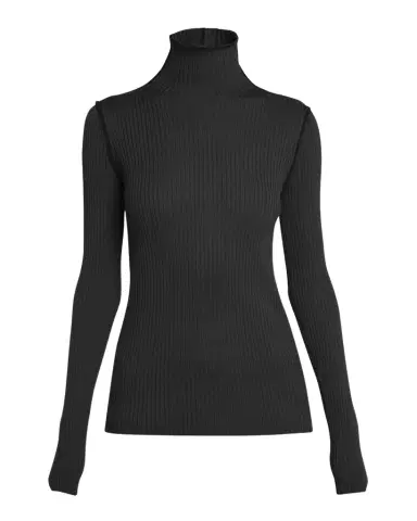 Moncler Extra Fine Wool Ribbed Turtleneck Sweater | Thumbnail 1 Moncler Extra Fine Wool Ribbed Turtleneck Sweater | Thumbnail 1