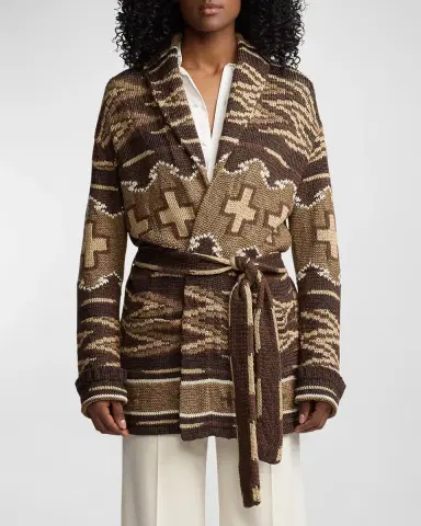 Ralph Lauren Collection Silk-Linen Shawl-Collar Cardigan | Thumbnail 4 Ralph Lauren Collection Silk-Linen Shawl-Collar Cardigan | Thumbnail 4