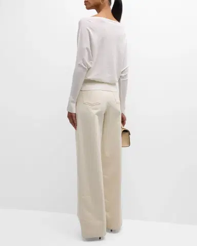 Simkhai Lavina Draped Off-Shoulder Sweater | Thumbnail 4 Simkhai Lavina Draped Off-Shoulder Sweater | Thumbnail 4