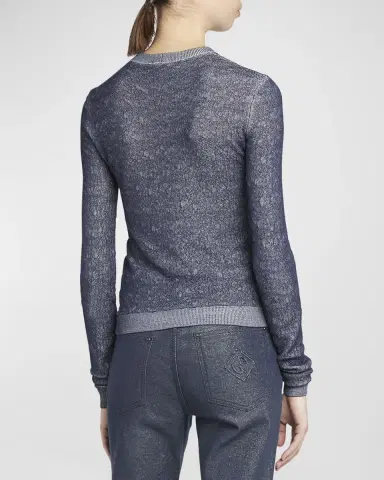 Giorgio Armani Shiny Viscose Knit Top | Thumbnail 3 Giorgio Armani Shiny Viscose Knit Top | Thumbnail 3