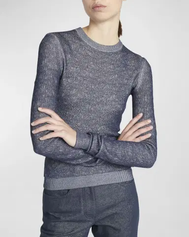 Giorgio Armani Shiny Viscose Knit Top | Thumbnail 7 Giorgio Armani Shiny Viscose Knit Top | Thumbnail 7