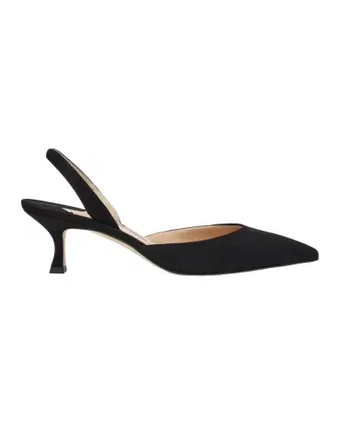 Manolo Blahnik Carolyne Kitten-Heel Halter Pumps | Thumbnail 1 Manolo Blahnik Carolyne Kitten-Heel Halter Pumps | Thumbnail 1