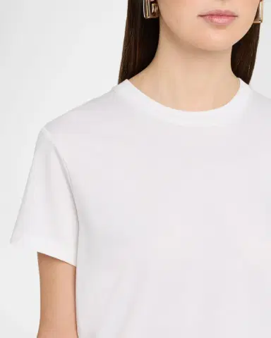Vince Short-Sleeve Pima Cotton Crewneck T-Shirt | Thumbnail 5 Vince Short-Sleeve Pima Cotton Crewneck T-Shirt | Thumbnail 5