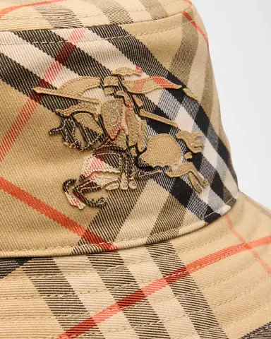 Burberry Men's Check EKD Bucket Hat | Thumbnail 2 Burberry Men's Check EKD Bucket Hat | Thumbnail 2