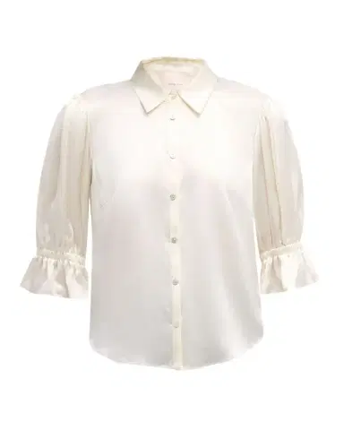 Cinq à Sept Fiona Silk Satin Short-Sleeve Top | Thumbnail 1 Cinq à Sept Fiona Silk Satin Short-Sleeve Top | Thumbnail 1