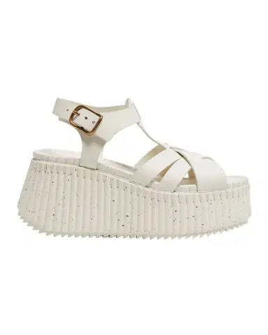 Chloé Nama Leather T-Strap Platform Sandals | Thumbnail 1 Chloé Nama Leather T-Strap Platform Sandals | Thumbnail 1