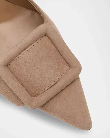 Manolo Blahnik Maysale Suede Buckle Pumps | Thumbnail 7