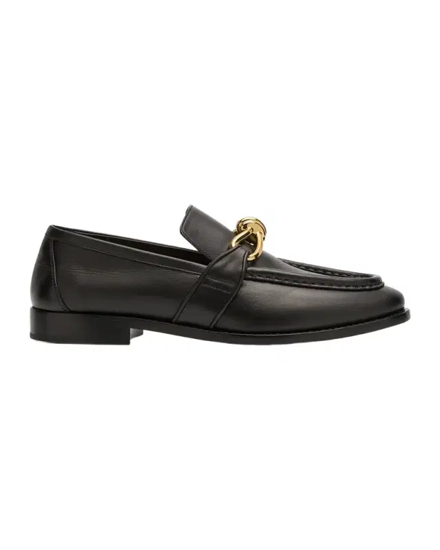 Bottega Veneta Men 's Astaire Metallic Knot Napa Loafers