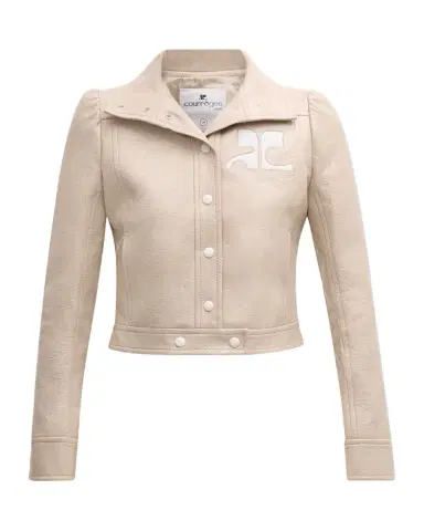Courrèges Textured Vinyl Crop Jacket | Thumbnail 1 Courrèges Textured Vinyl Crop Jacket | Thumbnail 1