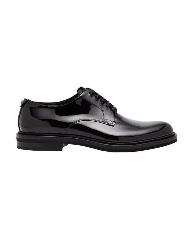 Men 's Patent Leather Derby Shoes