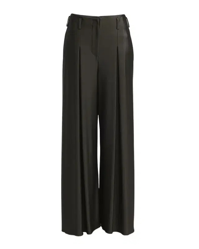 Giorgio Armani Double Jersey Flowy Pleated Trousers