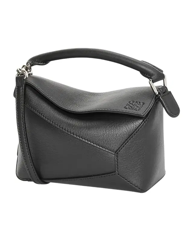 LOEWE x Paula 's Ibiza Puzzle Edge Mini Top-Handle Bag in Leather