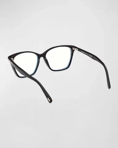 Tom Ford Blue Blocking Sleek Acetate Cat-Eye Glasses | Thumbnail 2