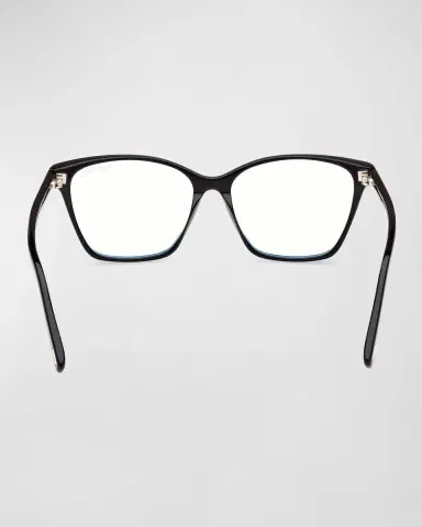 Tom Ford Blue Blocking Sleek Acetate Cat-Eye Glasses | Thumbnail 5
