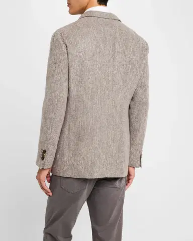 Giorgio Armani Men's Wool-Viscose Deconstructed Blazer | Thumbnail 2