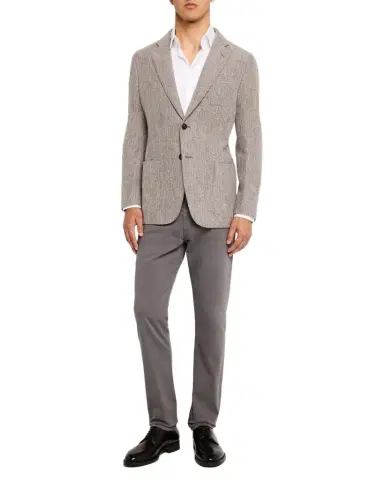 Giorgio Armani Men's Wool-Viscose Deconstructed Blazer | Thumbnail 1