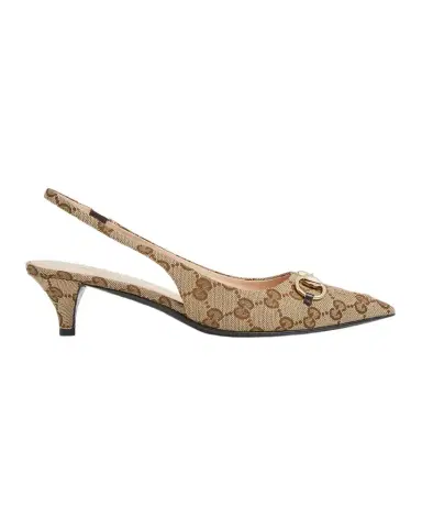 Gucci Erin GG Canvas Bit Slingback Pumps | Thumbnail 1 Gucci Erin GG Canvas Bit Slingback Pumps | Thumbnail 1